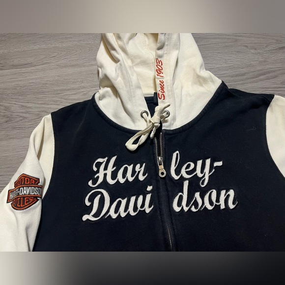 Womens Harley Davidson motorcycles zip up hoodie XL double sided - Picture 3 of 11